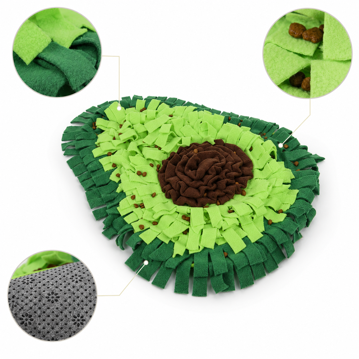 dog snuffle mat soft fleece snuffling area and anti slip bottom