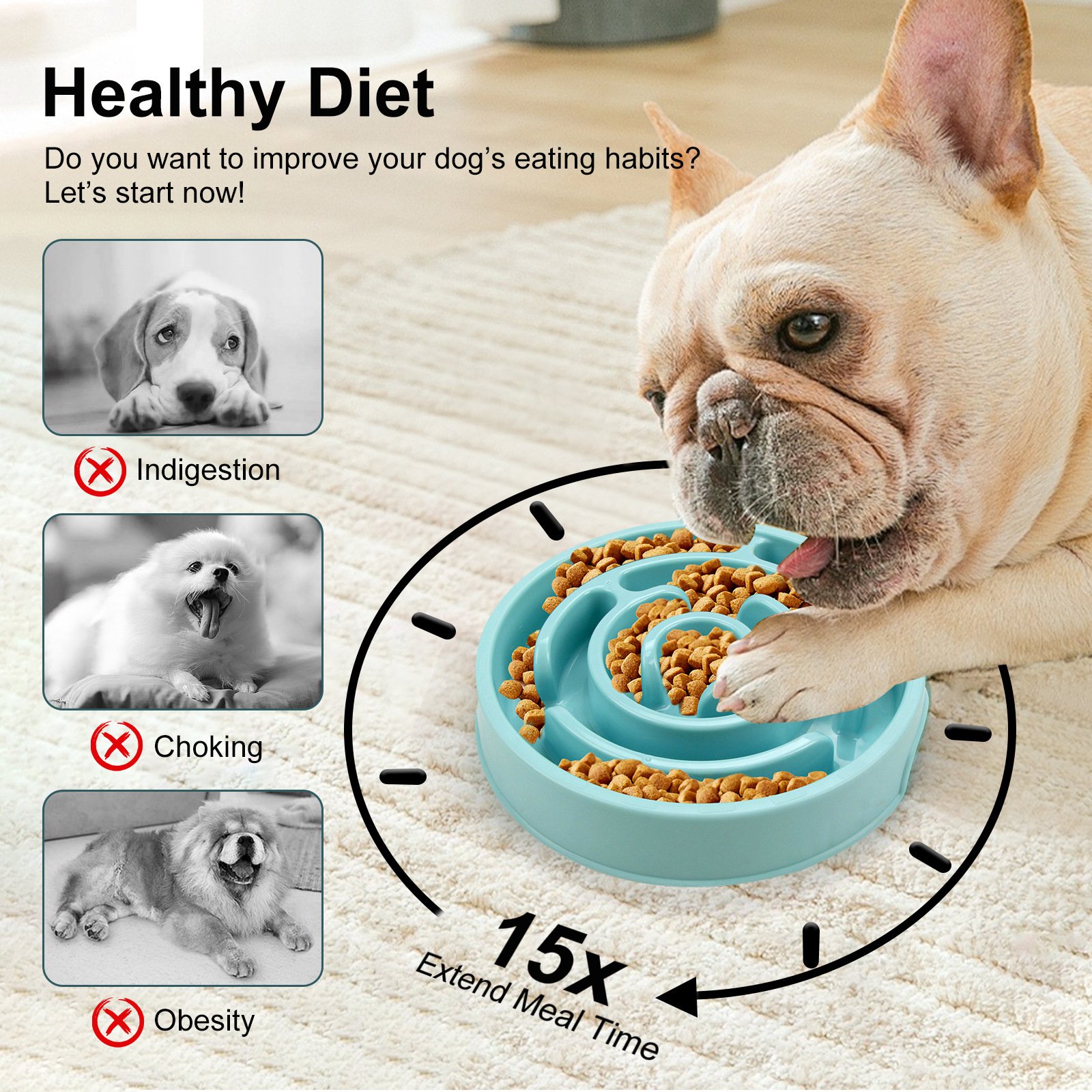 Slow Feeder Dog Bowl for Fast Eaters - Image 4