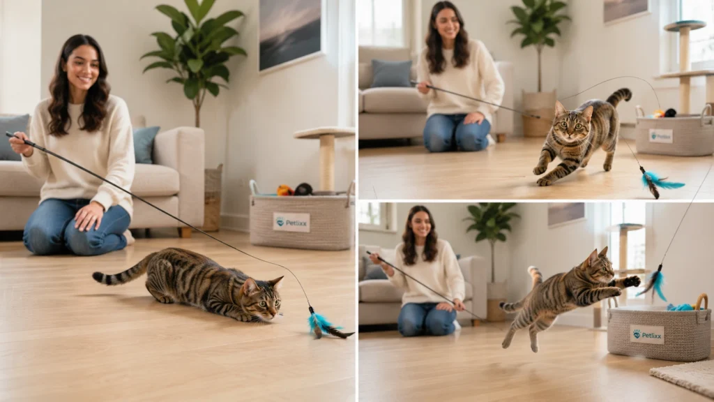 interactive cat wand toy for indoor play
