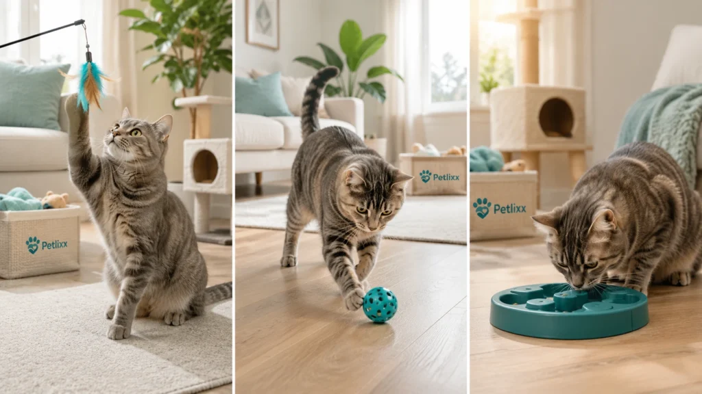 daily cat play duration and short sessions