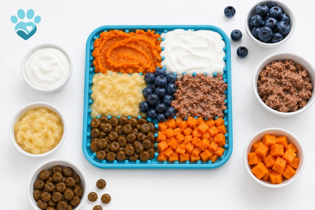 dog lick mat recipes with small topping zones