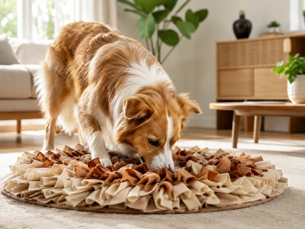 dog snuffle mat for nosework and slow feeding