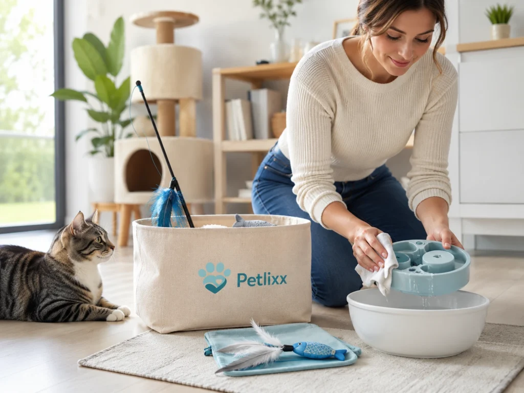 interactive cat toy safety and supervised play