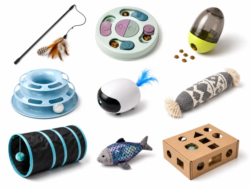 interactive cat toy types for indoor cats
