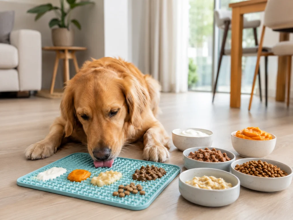 what to put on a lick mat for dogs